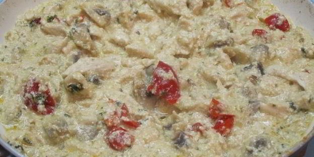 фрикасе из курицы с грибами