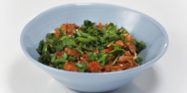 грибное рагу с полентой