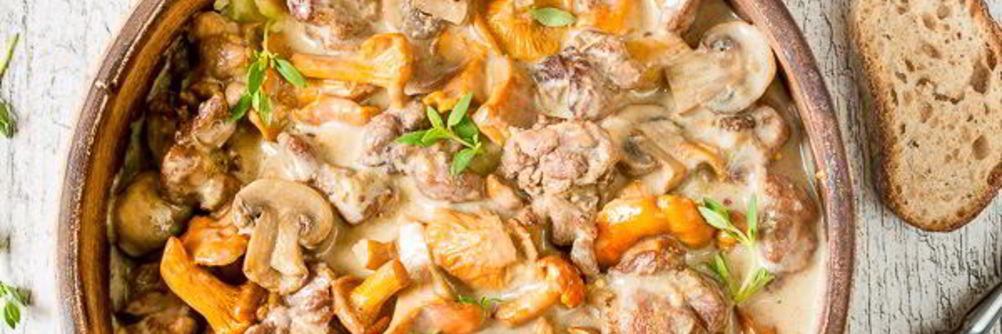 Грибное рагу с уткой