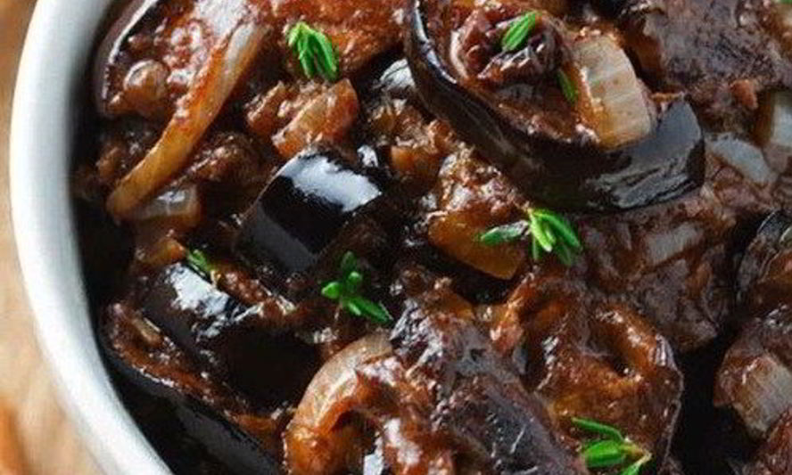 Рецепт капонатиной — рагу из баклажанов под кисло-сладким соусом