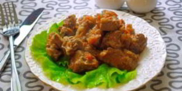 мясное рагу с баклажанами