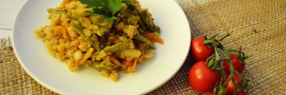 Овощное рагу с чечевицей