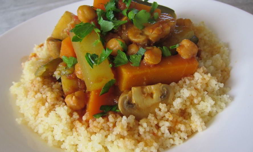 Рецепт овощного рагу с грибами и кускусом
