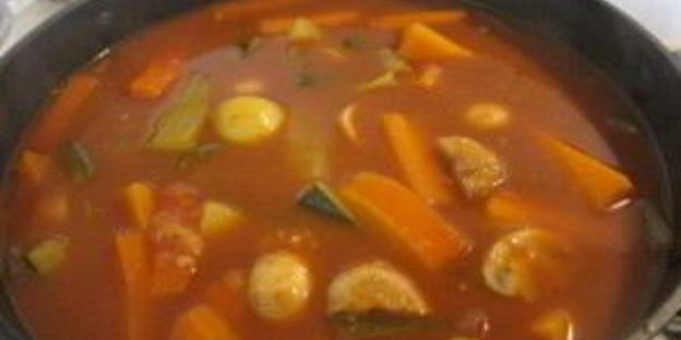 овощное рагу с грибами и кускусом