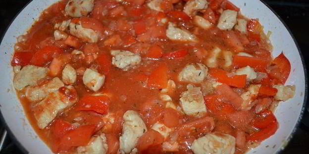 овощное рагу с куриным филе