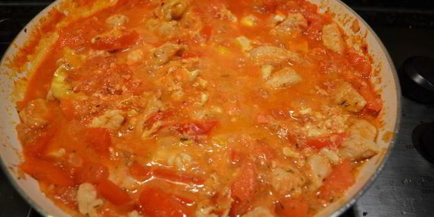 овощное рагу с куриным филе