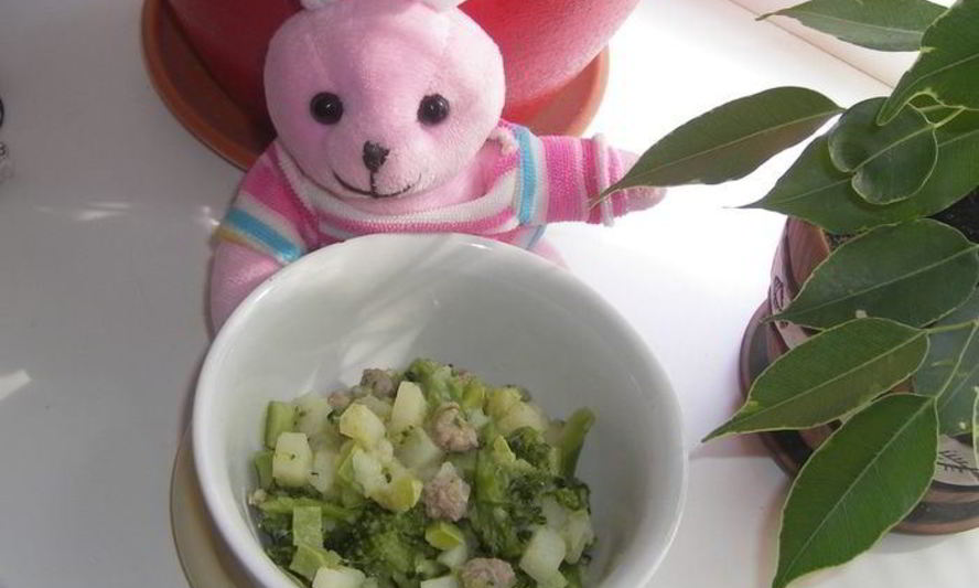 Рецепт овощного рагу с мясом для деток