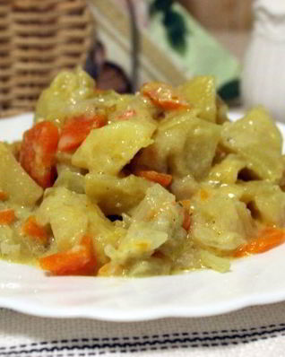 Овощное рагу со сливками