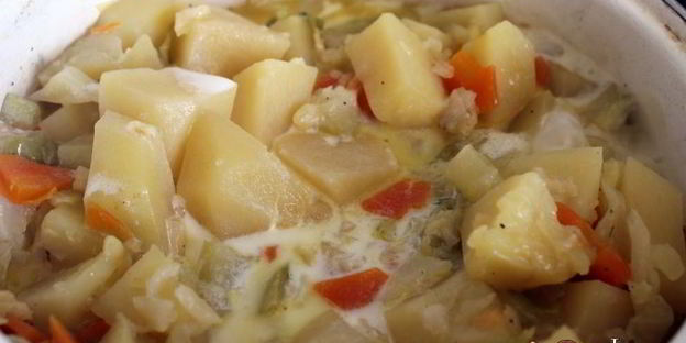 овощное рагу со сливками