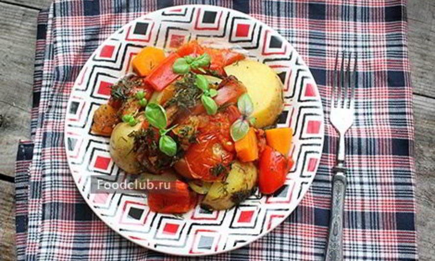 Рецепт овощного рагу в духовке