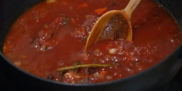 паста с рагу из утки