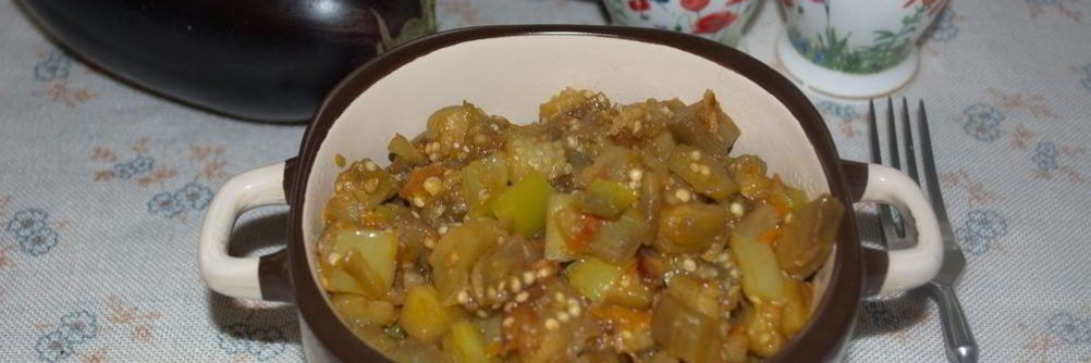 Рагу из баклажанов и помидоров