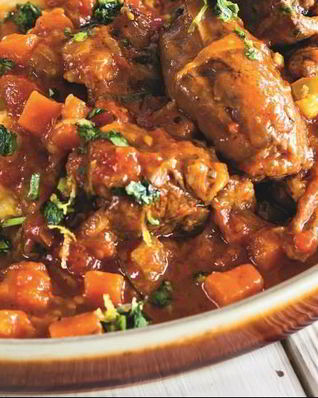 Рагу из баранины с полентой