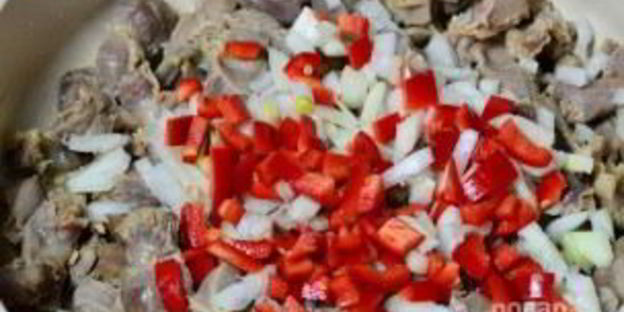 рагу из куриных желудков