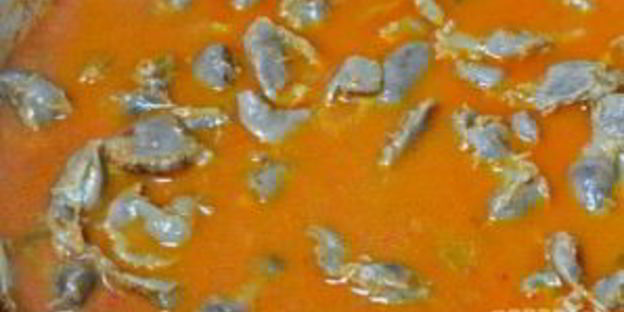 рагу из куриных желудков