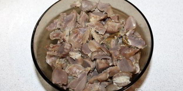 рагу из куриных желудочков