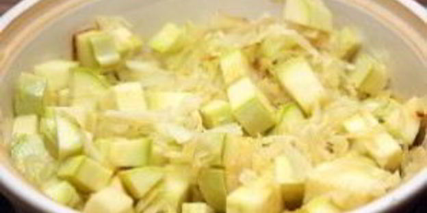 рагу из патиссонов и кабачков