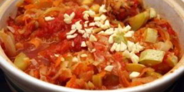 рагу из патиссонов и кабачков