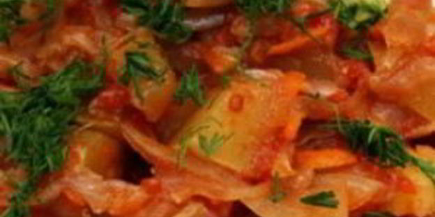 рагу из патиссонов и кабачков