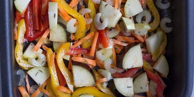 рагу из печеных овощей с пряным кускусом