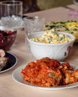 Рагу из рыбы по-средиземноморски