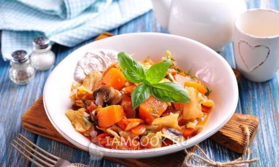 Рецепт рагу из тыквы с овощами