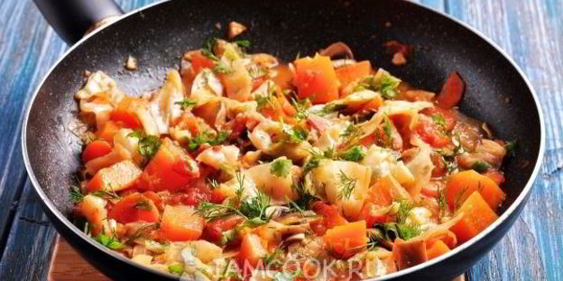 рагу из тыквы с овощами