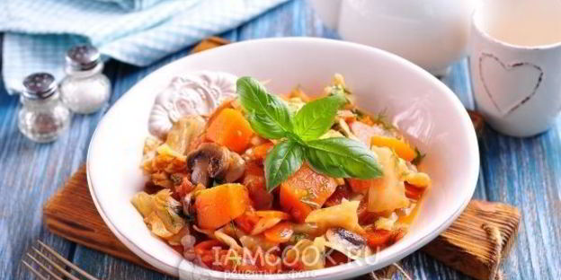 рагу из тыквы с овощами