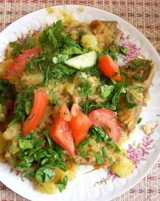 Рагу на свиных ребрышках