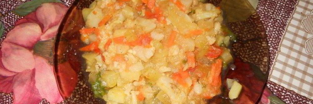 Рагу с цветной капустой и картошкой