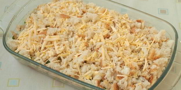 запеченное рагу из фасоли с шампиньонами