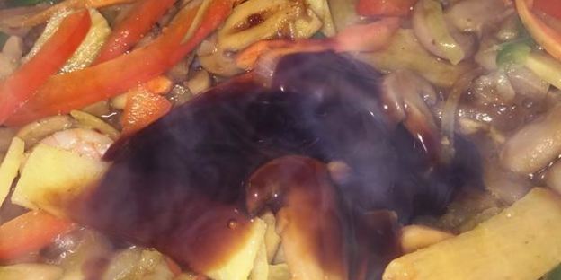 рисовая лапша с креветками