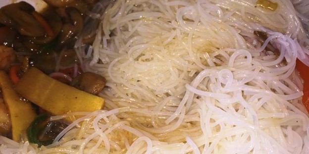 рисовая лапша с креветками