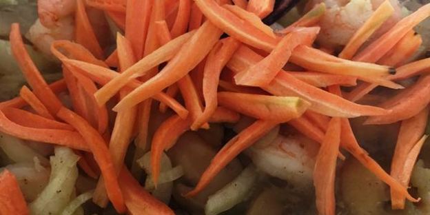 рисовая лапша с креветками