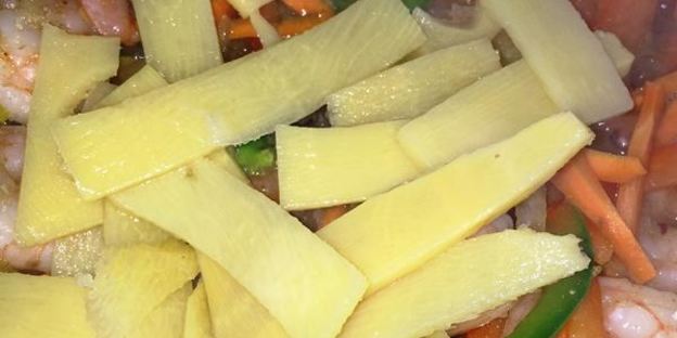 рисовая лапша с креветками