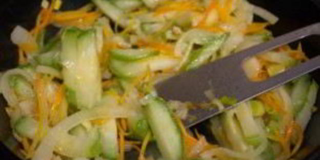 рисовая лапша с овощами