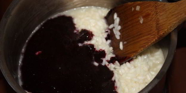 черничное ризотто