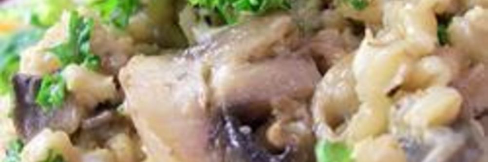 Ризотто из перловки с грибами