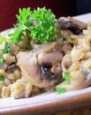 Ризотто из перловки с грибами