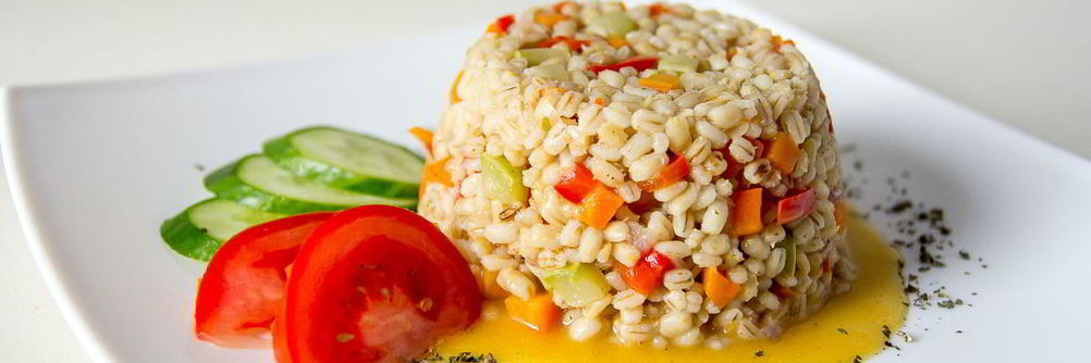 Ризотто из перловки с овощами