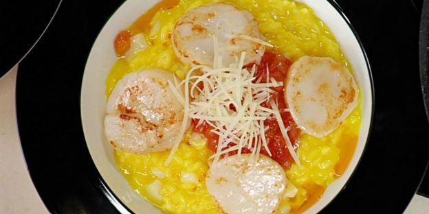 ризотто с гребешками