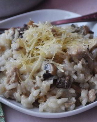Ризотто с грибами и курицей