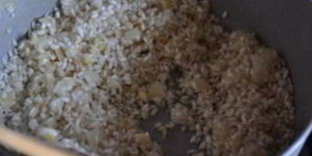 ризотто с грибами и курицей