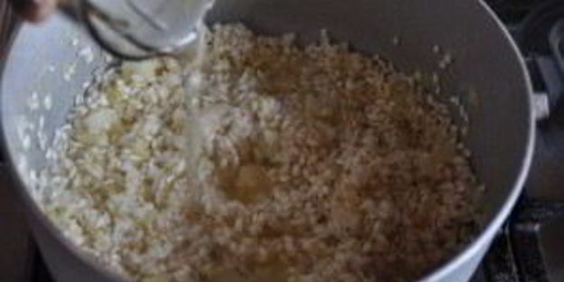 ризотто с грибами и курицей