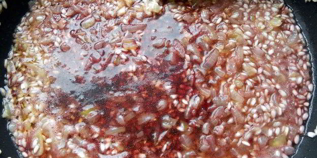 ризотто с красным вином