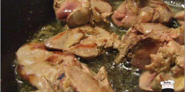 ризотто с куриной печенью