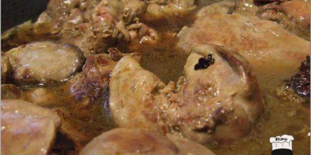 ризотто с куриной печенью