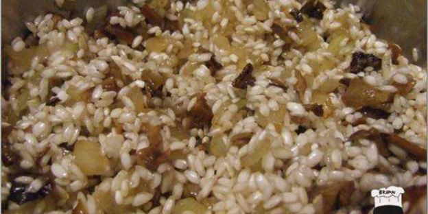 ризотто с куриной печенью