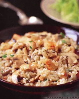 Ризотто с курицей и грибами