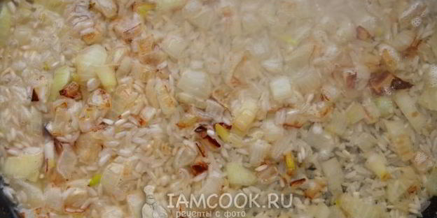 ризотто с курицей и овощами